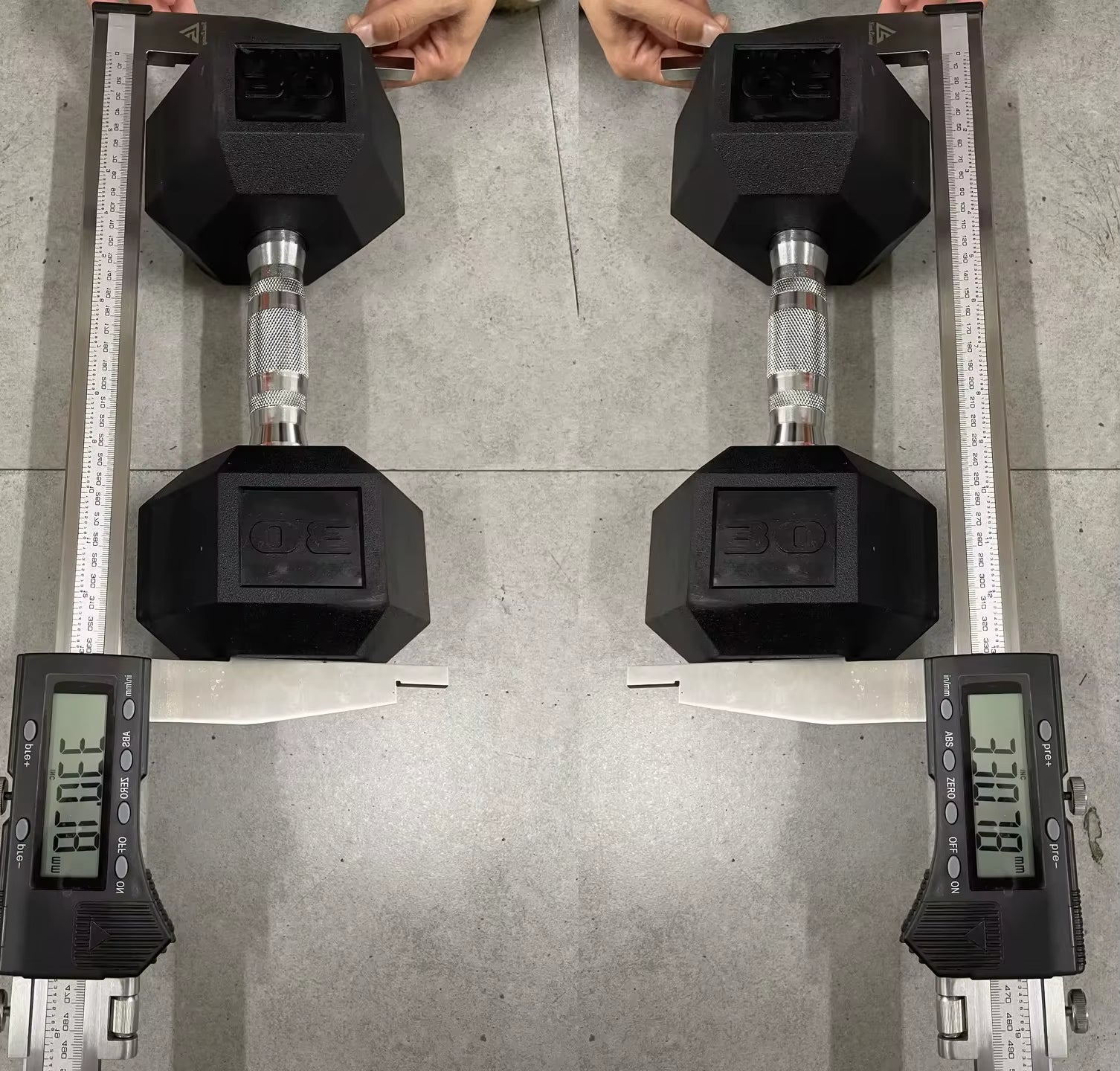 Rubber Hex Dumbbell Hand Weight, 30-75LB Dumbbells Rubber Coated Cast Iron Hex Black Dumbbells, Weights Dumbbells Set,1Pair/2Pcs