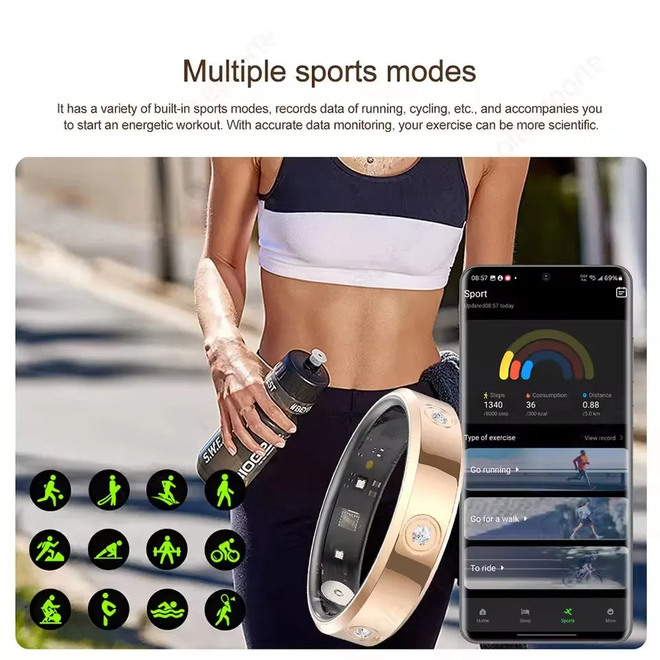 Diamond Fashion Women Smart Ring