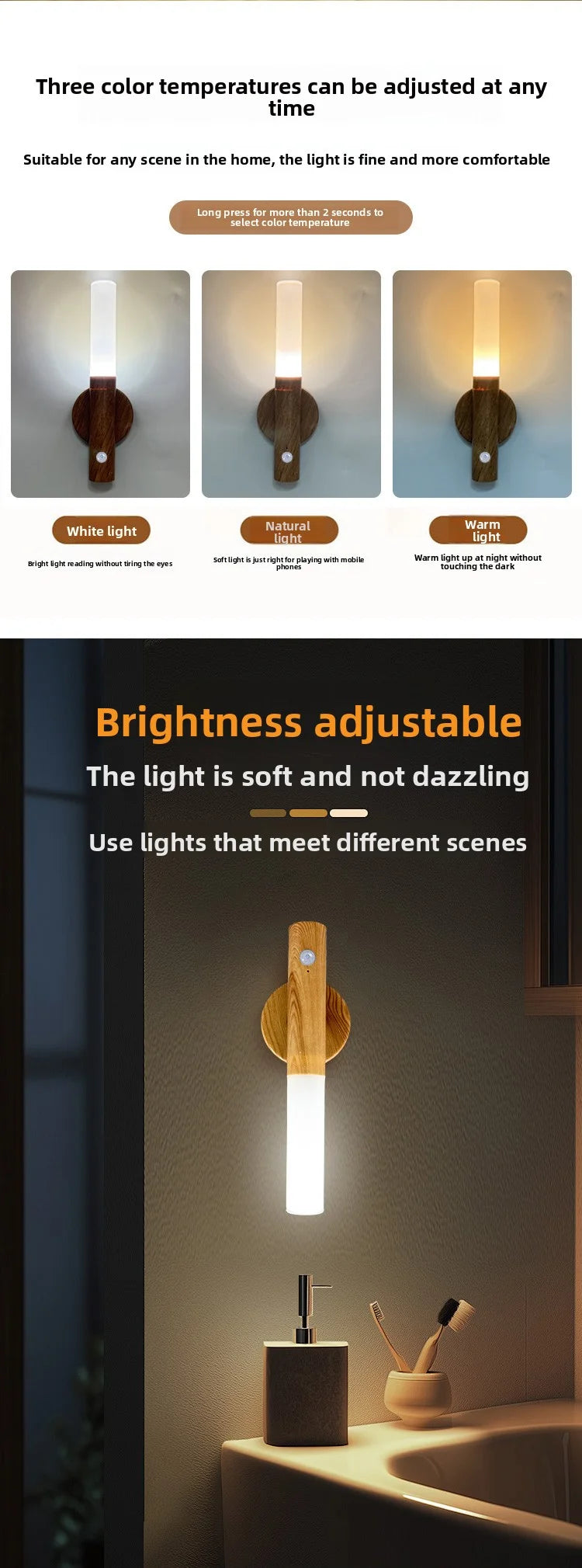 LED Night Light USB Charging Intelligent Human Induction