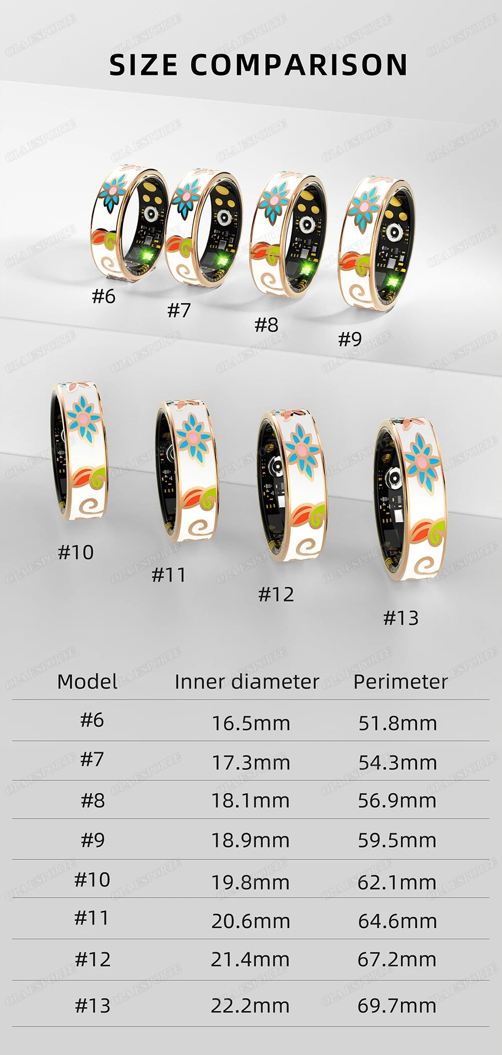 Diamond Fashion Women Smart Ring