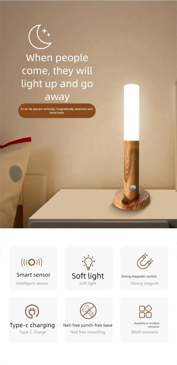 LED Night Light USB Charging Intelligent Human Induction